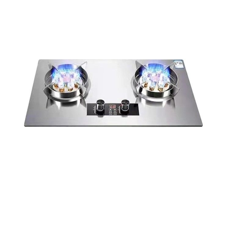 220v Cuisinière à gaz renversable Poêle avec 2 brûleurs Bureau Type intégré Cuisine Cuisine