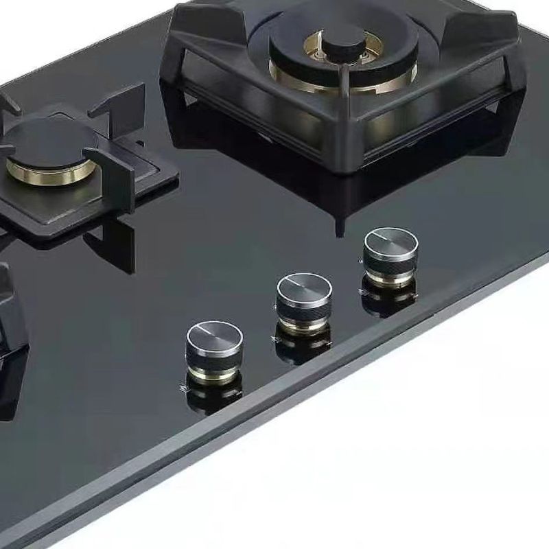 Accueil Commercial Bleu Meilleur poêle à flamme Stand Wok Cuisinière à gaz Cuisinière à double plateau 3 brûleurs