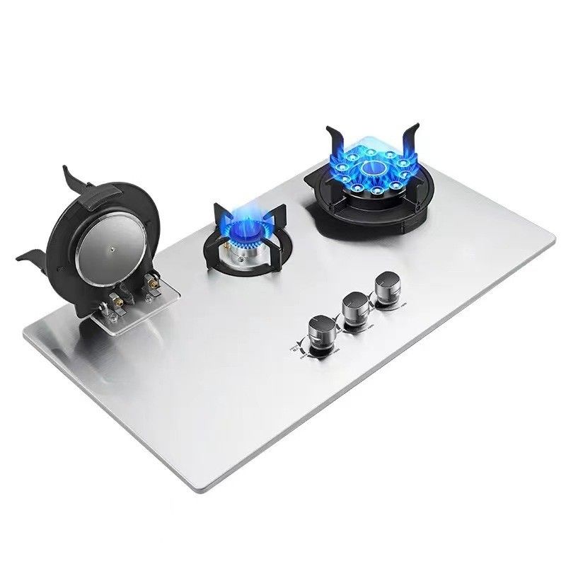 3 Cuisinières à gaz à brûleur pour la maison et le commerce Cuisinière à flamme bleue Cuisinière à bois